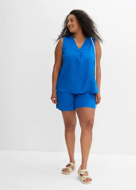 Blousetop in een luchtige linnenmix, bonprix