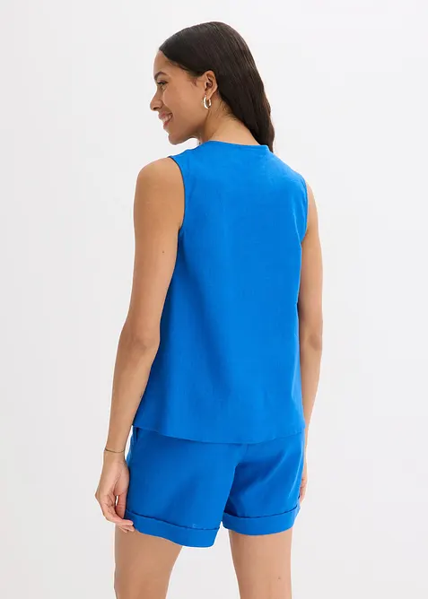 Blousetop in een luchtige linnenmix, bonprix