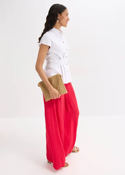 Blouse met korte mouwen in een luchtige viscosemix, bonprix