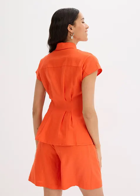 Blouse met korte mouwen in een luchtige viscosemix, bonprix