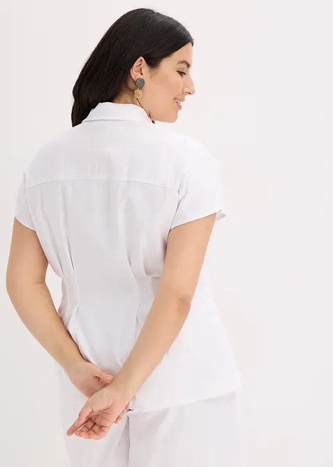 Blouse met korte mouwen in een luchtige viscosemix, bonprix