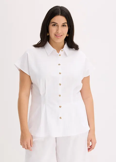 Blouse met korte mouwen in een luchtige viscosemix, bonprix
