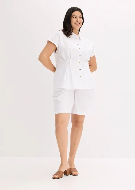 Blouse met korte mouwen in een luchtige viscosemix, bonprix