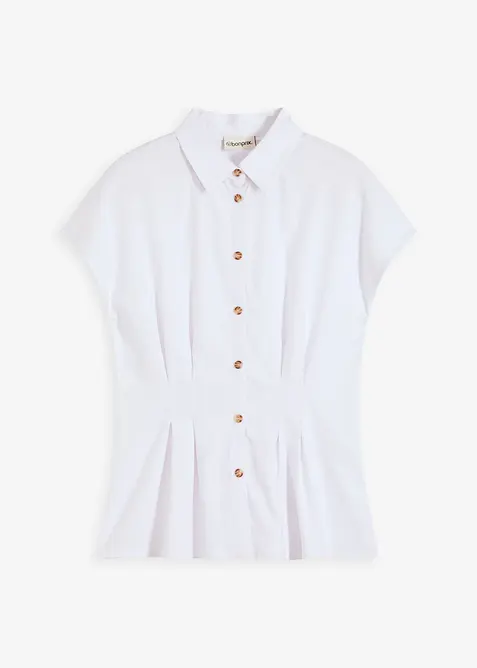 Blouse met korte mouwen in een luchtige viscosemix, bonprix