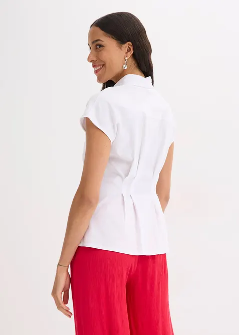 Blouse met korte mouwen in een luchtige viscosemix, bonprix