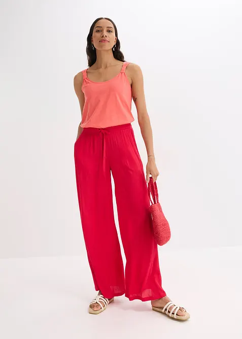 Wijde broek van soepele viscose, bonprix