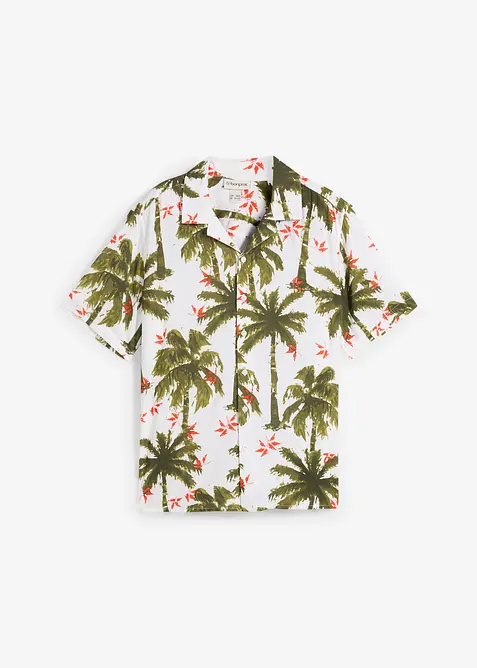 Overhemd van viscose met korte mouwen, loose fit, bonprix