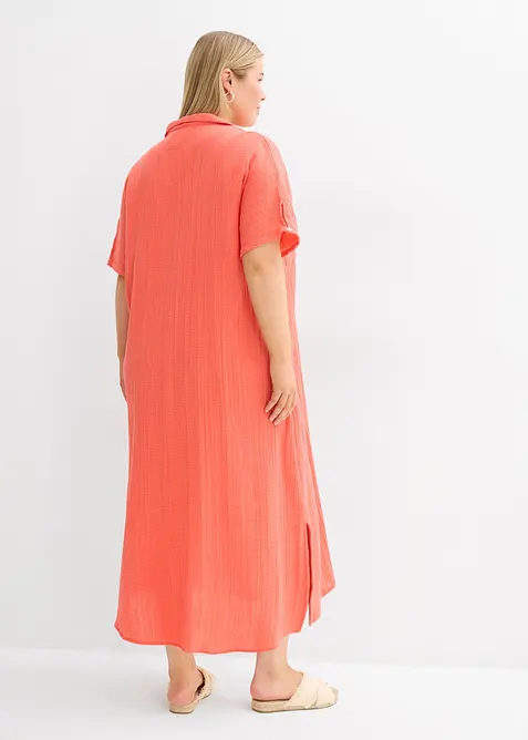 Kaftan jurk van zachte mousseline, bonprix