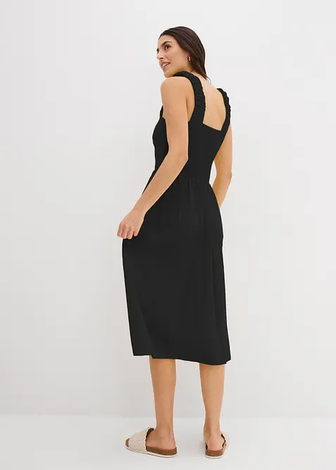 Jurk in een iets uitlopend model van een katoen-viscosemix, bonprix