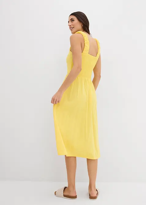 Jurk in een iets uitlopend model van een katoen-viscosemix, bonprix