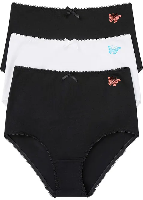 Tailleslip met biologisch katoen (set van 3), bonprix