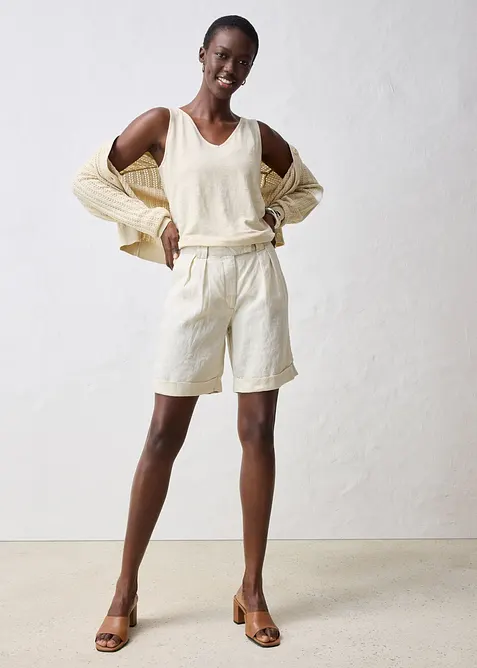 Linnen bermuda, bonprix