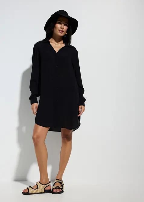 Lange strandblouse van viscose, bonprix