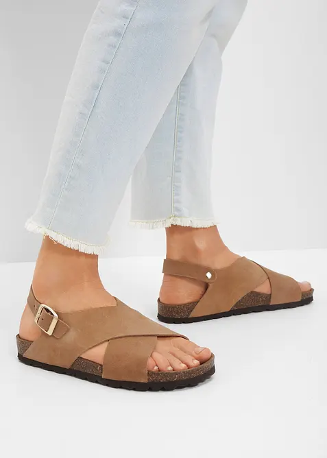 Leren sandalen, bonprix