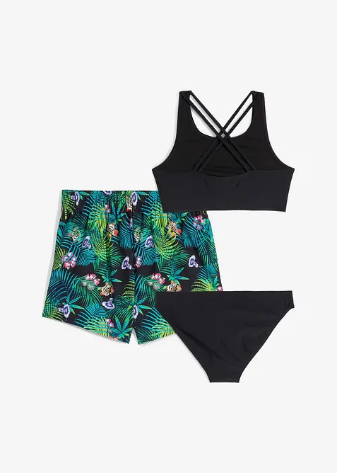 Bikini en bikinibroekje en short (3-dlg. set), bonprix