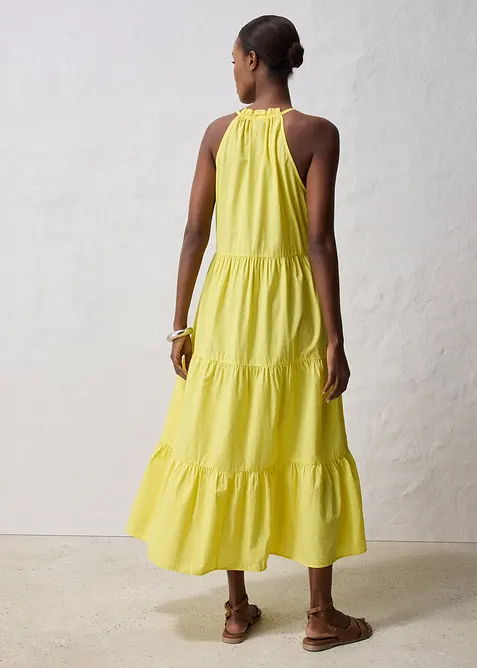 Jurk met zijde, bonprix