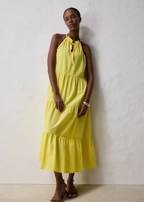 Jurk met zijde, bonprix