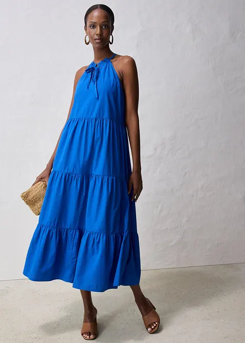 Jurk met zijde, bonprix