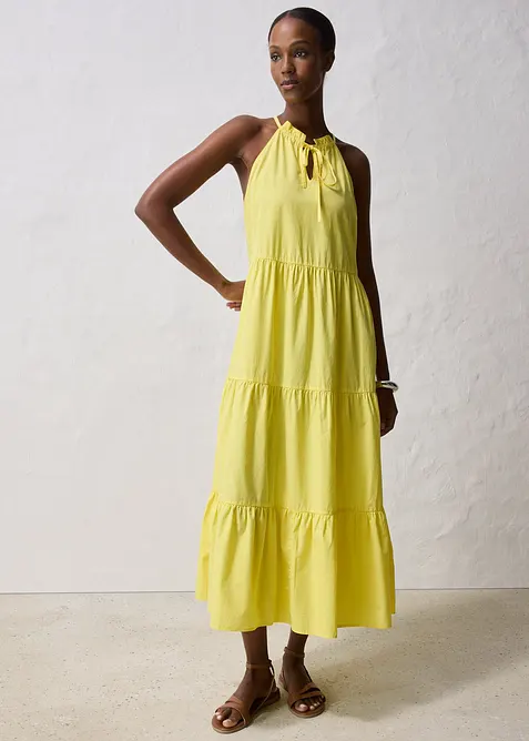 Jurk met zijde, bonprix