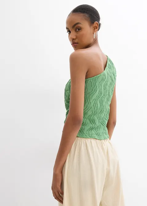 One shoulder top van gestructueerd materiaal, bonprix