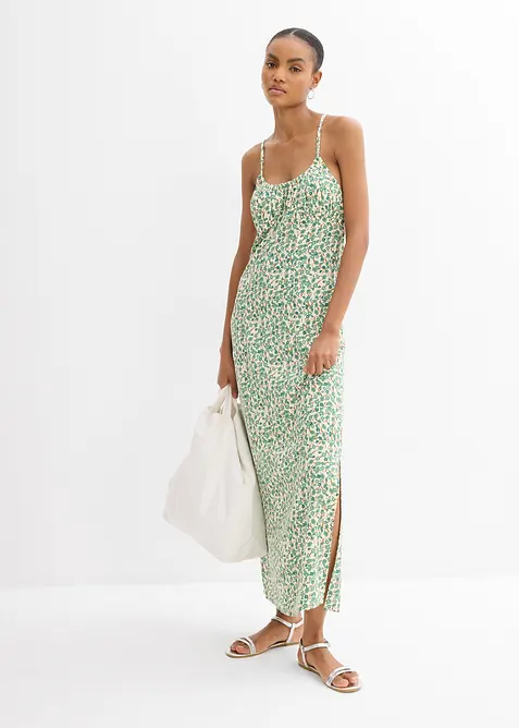 Jurk met spaghettibandjes van soepele viscose, bonprix