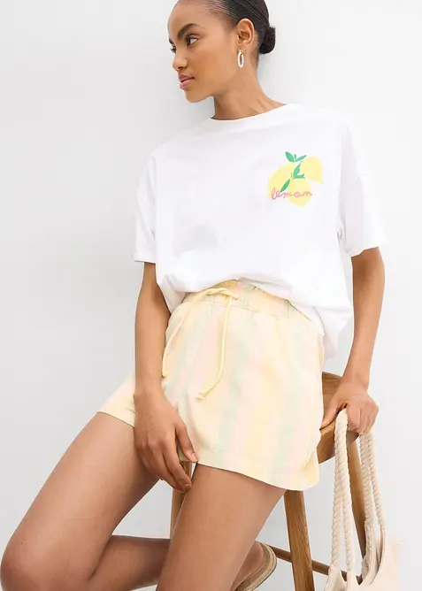 Short van een luchtige linnenmis, bonprix