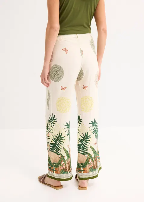 Wijde broek van viscose, bonprix