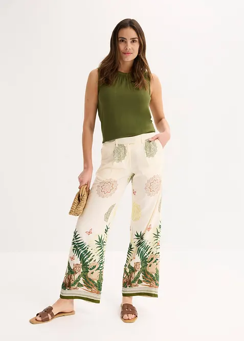 Wijde broek van viscose, bonprix