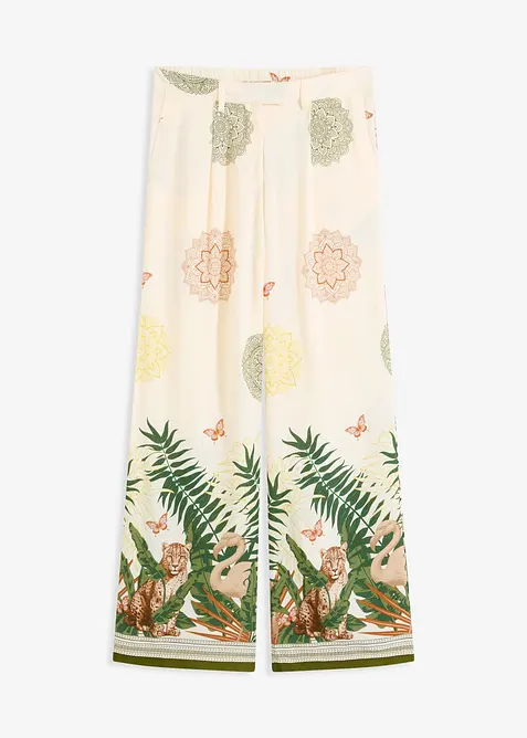 Wijde broek van viscose, bonprix