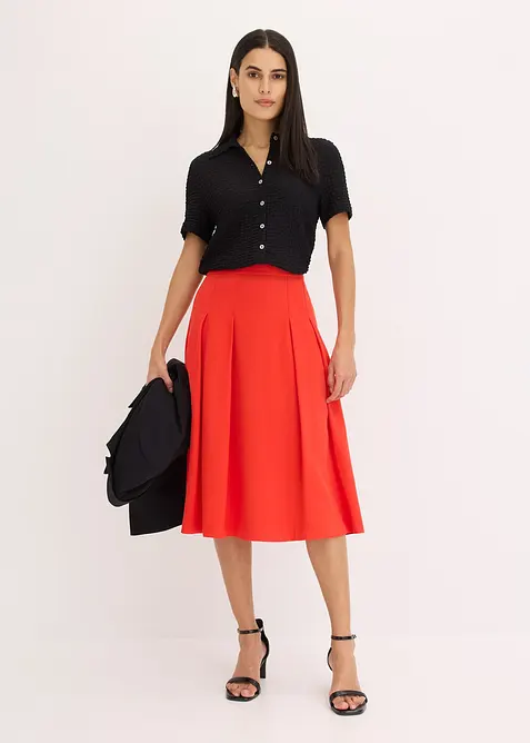 Plooirok van soepele viscose, bonprix