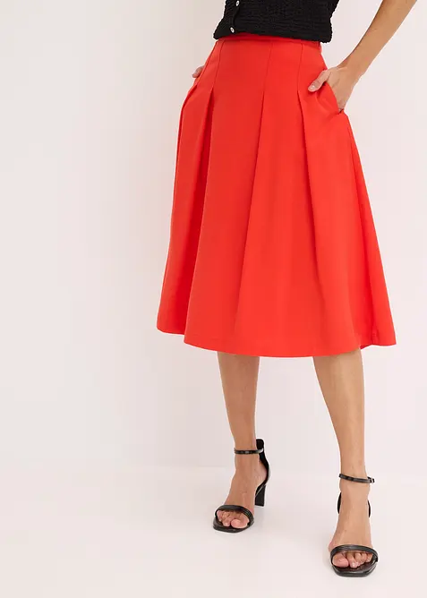 Plooirok van soepele viscose, bonprix