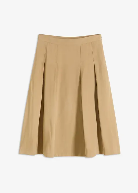 Plooirok van soepele viscose, bonprix