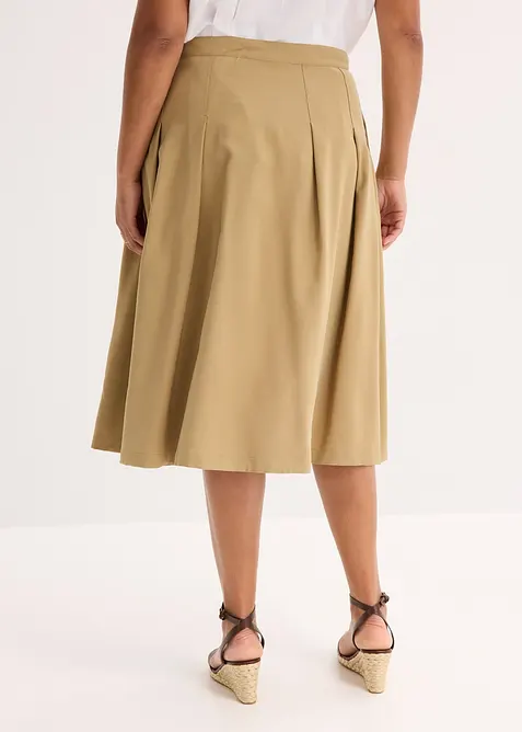 Plooirok van soepele viscose, bonprix