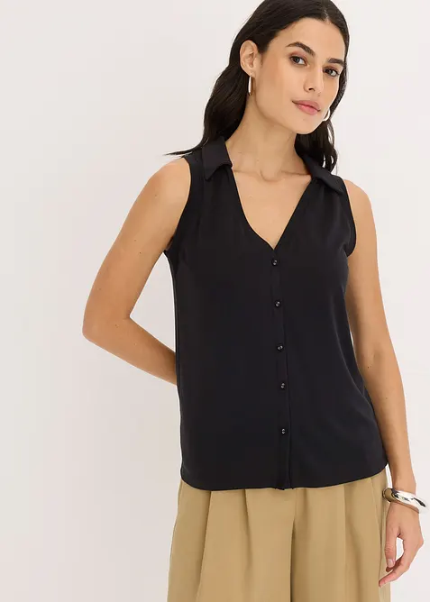 Viscose piqué polotop, bonprix