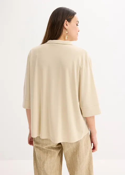 Shirt tuniek van soepele viscose piqué, bonprix