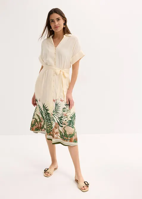 Overhemdjurk met borduursel, bonprix