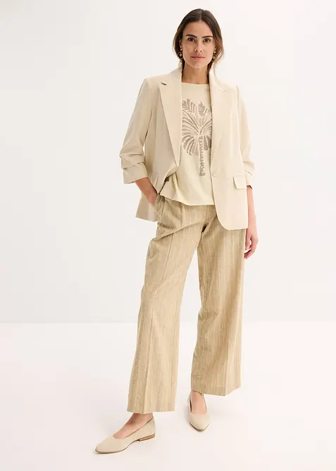 Katoenen shirt met studs applicatie, bonprix