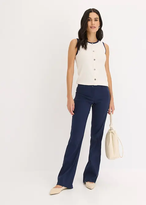 Jersey tanktop met contrasterende boorden, bonprix