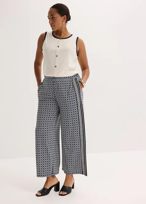 Jersey tanktop met contrasterende boorden, bonprix