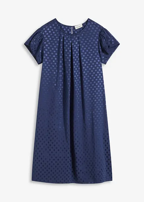 Jaquard jurk met elegante plooien, bonprix