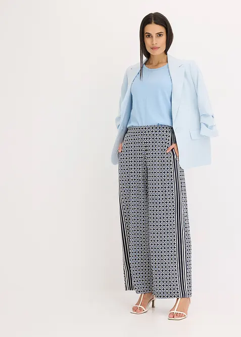 Jersey broek met een minimalistisch design, bonprix