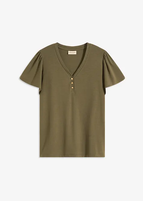 Shirt van viscose met knopen, bonprix