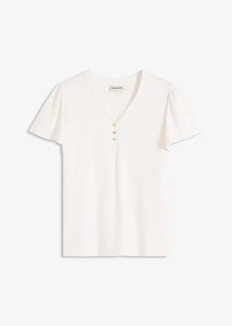 Shirt van viscose met knopen, bonprix