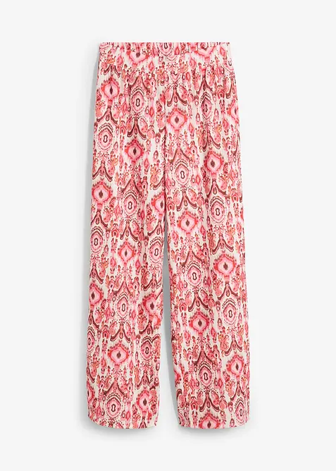 Slip-on broek van gestructureerd crêpe, bonprix