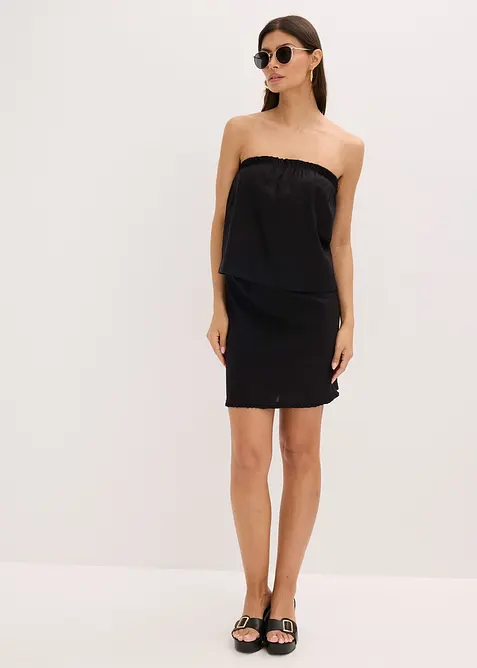 Blousetop met linnen, bonprix