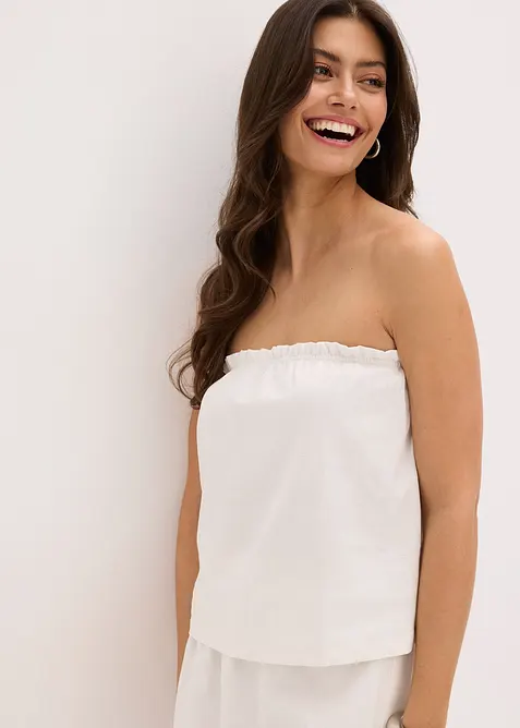 Blousetop met linnen, bonprix