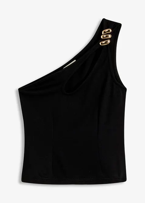One shoulder top met versiering, bonprix