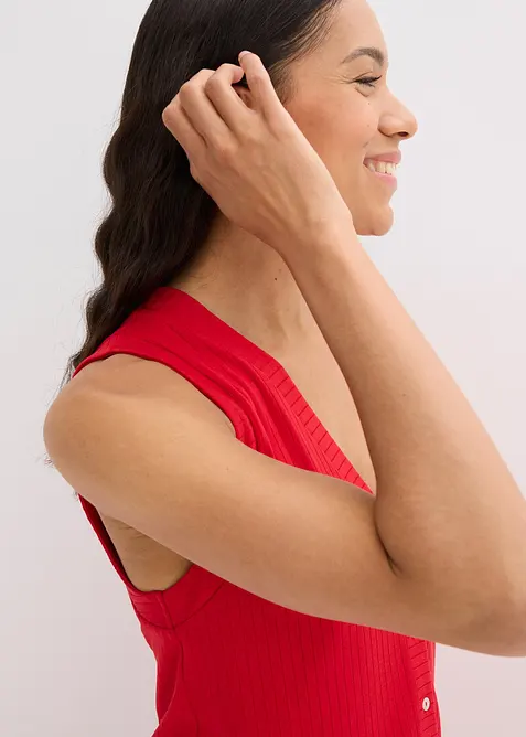 Mouwloos vest in een gebreide look, bonprix