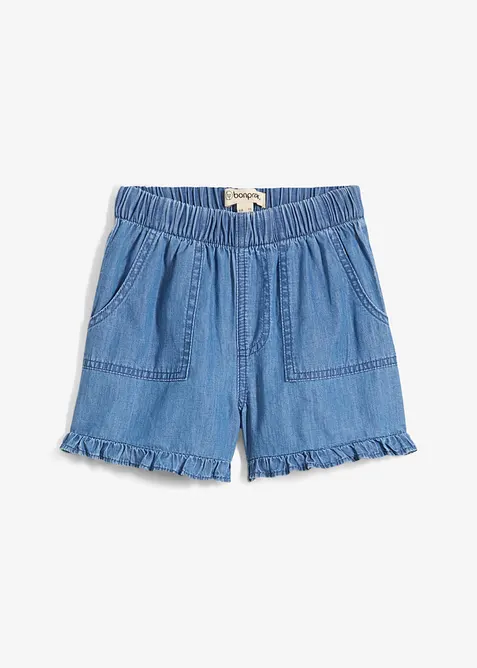 Denim short van soepel katoen, bonprix