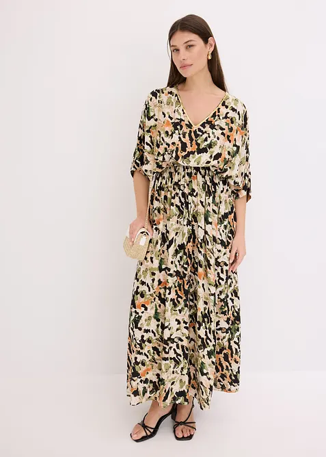 Maxi jurk met pailletten van soepele viscose, bonprix